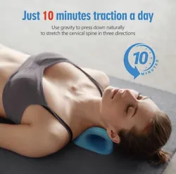 Neck Shoulder Stretcher Relaxer Cervical Chiropractic Traction Device Pillow US.
