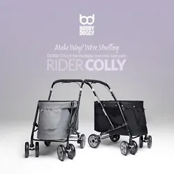 BUDDYDUGGY Rider Colly Pet Stroller Wagon has a roomy cabin with easy self enter or exit ramp. Rider Colly has it all....