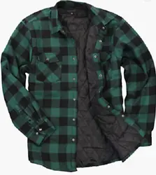 Buffalo Plaid Flannel Shirt Jacket. 80% cotton, 20% polyester soft shell with insulated quilted polyester lining....