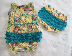 READY FOR SPRING! THIS ADORALE OUTFIT IS EVERY MOMS FAVORITE ESPECIALLY WITH ALL THOSE CUTE RUFFLES ON THE BUM! SUPER...