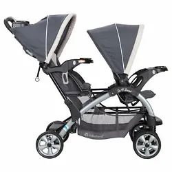 Tandem double stroller with various riding positions lets the whole family enjoy a beautiful walk together. Back seat...