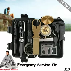 Survival kits camping portable multi-tool box outdoor flashlight set tools. Car first aid kit, camping first aid kit,...