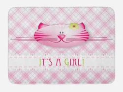 Decorative bath mat with soft plush surface with anti - slip backing. This mat is very comfortable with its soft plush...