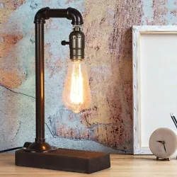 The Industrial Steam Punk Accent lamp adopts two switches,an ON/OFF switch on the power cord and a rotary switch on the...