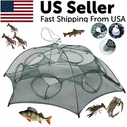 Easy to use, when pull the top rope, then quickly opened, neednt install, very convenient! The fishing net cage is...