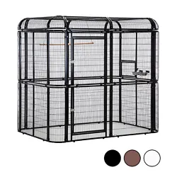 Heavy duty protective bird cage will keep your pets safe from threatening predators while it enjoys the outdoors. All...