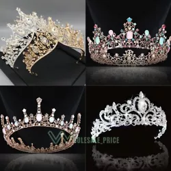Silver/Gold Bridal Wedding Tiara Crown. ✔ PREMIUM QUALITY:Crystal Bride tiara with Rhinestone, Crystal beads, clear...
