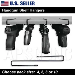 Gun Safe Shelf Hangers - Handgun Shelf Hanger - Pistol Holder Safety Rack Storage Cabinet Organizer Safe    For...