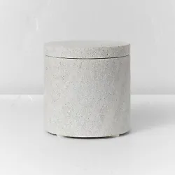 •Marble wooden bath canister •Can hold small jewelry or accessories •Comes with a removable lid •Rugged...