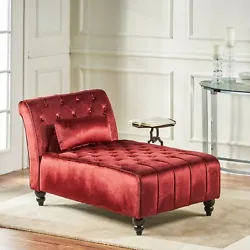 MODERN GLAM STYLE: Our chaise lounge showcases elegantly turned legs and jewel-like colors that pair seamlessly with...