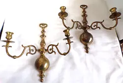 Pair Of Baldwin Brass Candlesticks Wall Sconces. Both wall sconces are in excellent condition and do need.