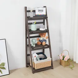 Foldable design plants stand, easily fold it up and lean to the wall for storage. It has 4 tier shelves for you can...