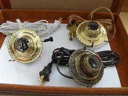 3--OIL LAMP ELECTRIC ADAPTER KIT FITS #2 THREADS OR NEW LAMPS w/ SCREW ON COLLAR.