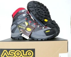 Item: NEW Asolo Neutron Gore-Tex Hiking Boots. Outsole: Vibram® rubber. Color: Gray / Red. Lining: Textile....