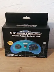 Retrobit - SEGA Mega Drive 6-button USB SEGA Megadrive Mini - Blue neuf. État : 