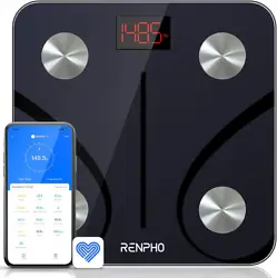 RENPHO Bluetooth Body Fat Scale, Digital Weight Scale Bathroom Smart Body Composition Analyzer Wireless BMI Compact...