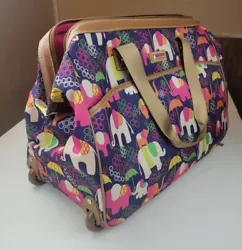 For sale is a nice Lilly Bloom rolling suitcase/tote bag. The luggage features an elephant themed design. The bag shows...
