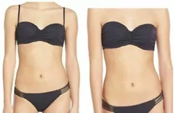 Sol Searcher Ruched Bustier and Tropic Bottom by Billabong. Tropic bottom has side detail. Bustier top. Our warehouse...