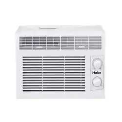 This Haier 5,050 BTU window air conditioner cools small rooms up to 150 sq. feet. This AC installs easily in a double...