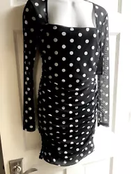 Silhouette: Sheath. Pattern Type: Polka Dots. Fabric Type: Sheer. Style: Sexy &Club. Dresses Length: Mini- Dress 35