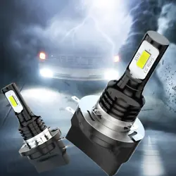 2x H11B High Power LED Headlight Bulbs. ☆Color Temperature：6000K White. Be careful to avoid crushing or cutting the...