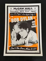 On the campus of Northwestern University, McGaw Hall, Evanston, Illinois. Bob Dylan and his Band. Halloween 2000.