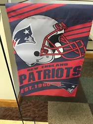 New England Patriots Garden Flag 2 Sided. Flag stand not included. Condition is New. Shipped with USPS First Class...