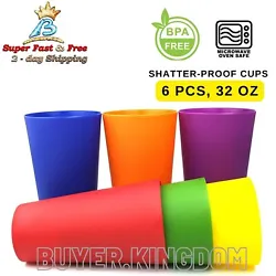 Large Plastic Tumblers Reusable Drinking. TAKE IT OUTSIDE! Great for patio, poolside, picnic, and other outdoor use....