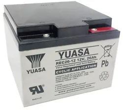 Batterie VRLA à performance cyclique élevée. Batterie YUASA REC26-12. Les points forts desbatteries YUASA Double...
