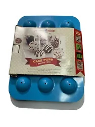 Cake Pops Baking Pan Nordic Ware 24 Sticks Blue Turquoise Non Stick. Condition is 