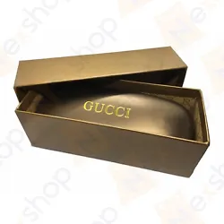 Gucci Bronze Hard Clam Shell Sunglasses Eyeglasses Case w/ Cloth & Gift Box. - Small Size Eyeglasses Sunglasses Hard...