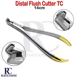 Product Nam: Distal Flush Cuter TC 14-cm -X1. Highly Polished Finish For Aesthetic and Corrosion Resistance.