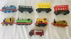 ERTL Thomas & Friends Train Lot of 9 Trains Diecast & Wooden Vintage.  In used condition. Assorted years, between...