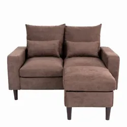 Type: 2 Seater Sofa with Footstool. Individual Footstool: 58 x 58cm. Sofa Size: L 150cm x D 82cm x H 80cm. Sofa feet...