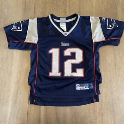 Nike NFL New England Patriots Tom Brady Blue Jersey Youth Size Medium.