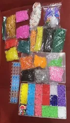Rainbow Loom HUGE LOT Includes Bands, Charms, Hooks, Beads,Loom, Tools and Case