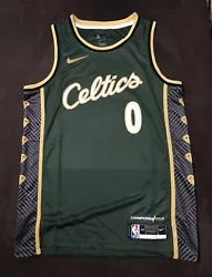 DESCRIPTION: This is a JAYSON TATUM City Edition Boston Celtics NBA Jersey Men L. All Star, MVP. The logos are in good...