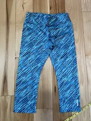 Reebok Exercise, Yoga, Gym Leggings, Teal and Black, Small EUC 19 Inch Inseam. Condition is 