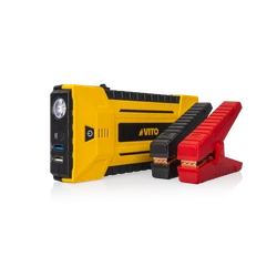Booster de démarrage 17000 mAh VITO. Courant de démarrage : 500A. Courant de crête : 1200A. Lampe LED intégrée....