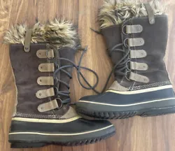 Sorel Joan of Arctic Faux Fur Waterproof Winter Snow Boots Womens Sz 10.