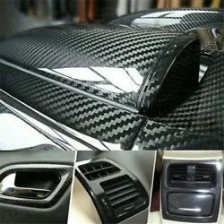 1pc 5D Carbon Fiber Vinyl Film Wrap Sticker. Move away the transfer film carefully;. Use a hair dryer to heat the...