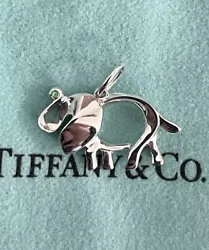 Tiffany & co 925 Sterling silver Save The Wild elephant charm with Tsavorite in Sterling Silver. • Hallmark: T & co...