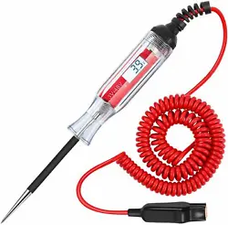 Testing Range: 3~48V. Car Circuit Tester. WIDELY USED: Professional 3-48V automotive circuit tester designed to check...