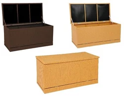 Loption de rangement idéale pour les coussins de siège ou les outils de jardin, pratique et décorative.   - avec un...