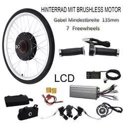 48V 1000W LCD ebike conversion kit for rear wheel. Kit de conversion ebike LCD 48V 1000W pour roue arrière. Kit de...