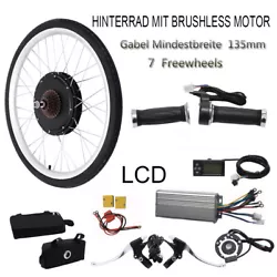 48V 1000W LCD ebike conversion kit for rear wheel. 48V 1000W motor. This electric bicycle kit contains everything...