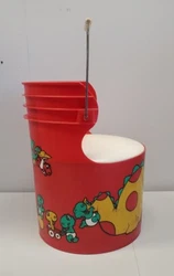 Vintage 1990 Dale Hale Cartoonist Childs Bucket Seat Chair. Very Rare 5 gallon bucket made into a childs seat. Art by...