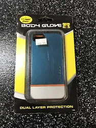 IPhone 5/5S/5C Case Blue and Silver Dual Layer Body Glove.