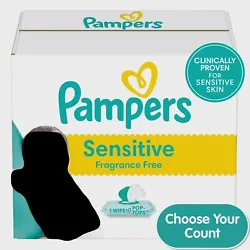 For healthy skin, use Pampers Sensitive wipes together with Pampers Swaddlers diapers. Clinically proven to protect...