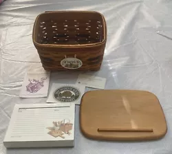 Shades of Autumn Recipe Basket Combo. New never used large recipe basket with protector, lid, tie on, product cards,...
